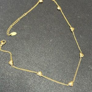 Gold filled adjustable chocker heart necklace, purchased from Simply Chic